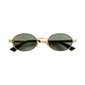 Bottega Veneta Classic Oval Sunglasses — Gold