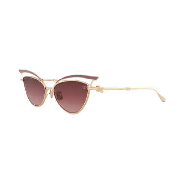 Valentino Cat Eye-Frame Titanium Sunglasses — Gold