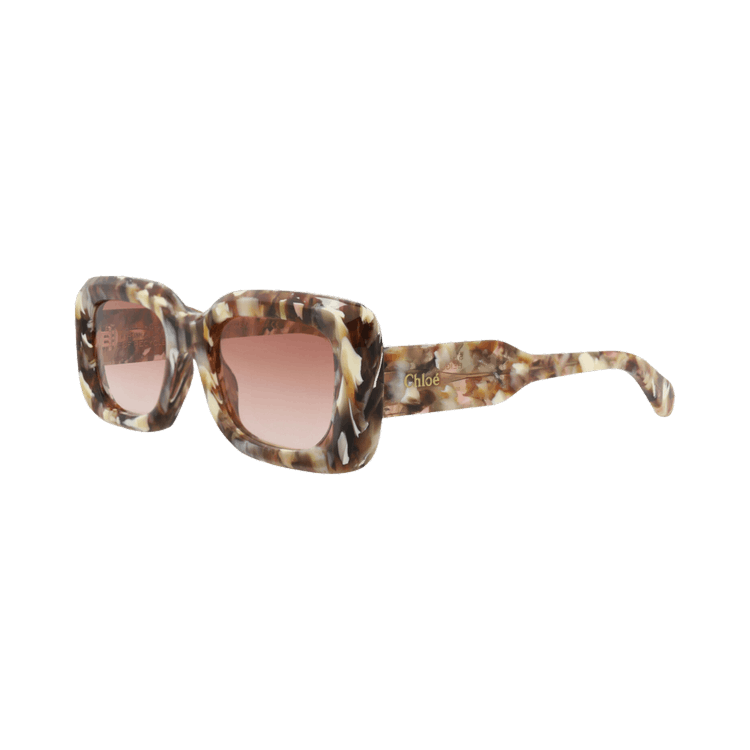 Chloé Square Recycled Acetate Sunglasses — Brown