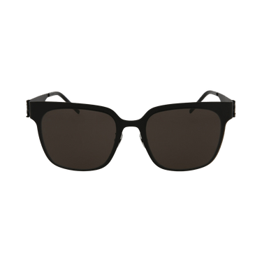Saint Laurent Square Metal Sunglasses — Black