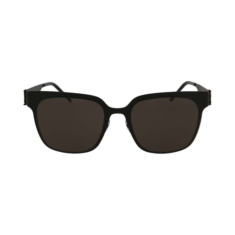 Saint Laurent Square Metal Sunglasses — Black