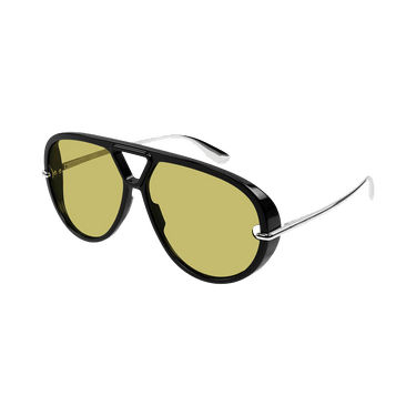 Bottega Veneta Classic Aviator Sunglasses — Black