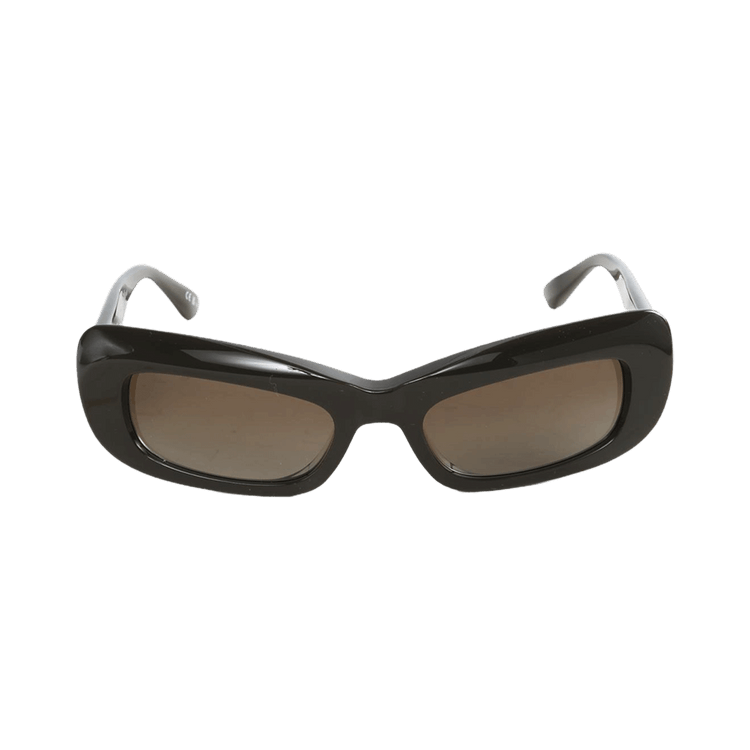Balenciaga Diva Rectangle Sunglasses — Brown