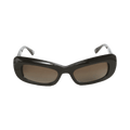 Balenciaga Diva Rectangle Sunglasses — Brown