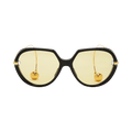 Bottega Veneta Drop Squared Sunglasses — Black
