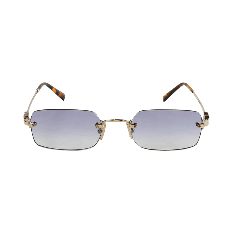 Miu Miu Square Frame Sunglasses — Gold