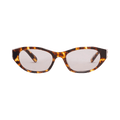 Miu Miu Narrow Frame Logo Sunglasses — Brown
