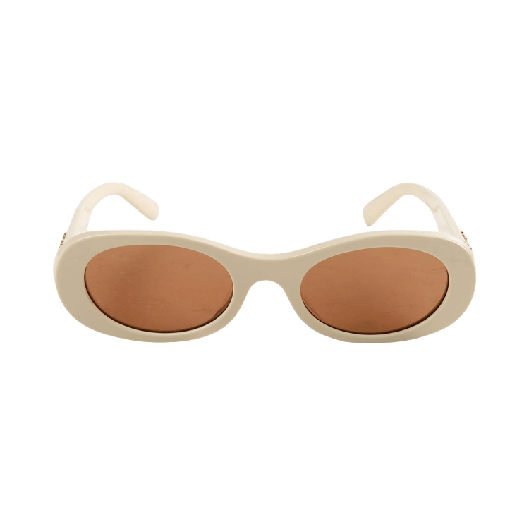 Miu Miu Signature Logo Sunglasses — Cream