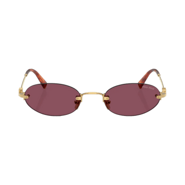 Miu Miu Oval Sunglasses — Red