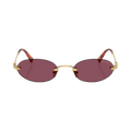 Miu Miu Oval Sunglasses — Red