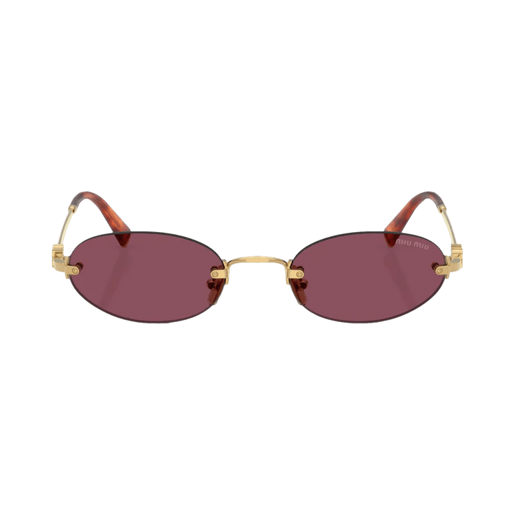 Miu Miu Oval Sunglasses — Red