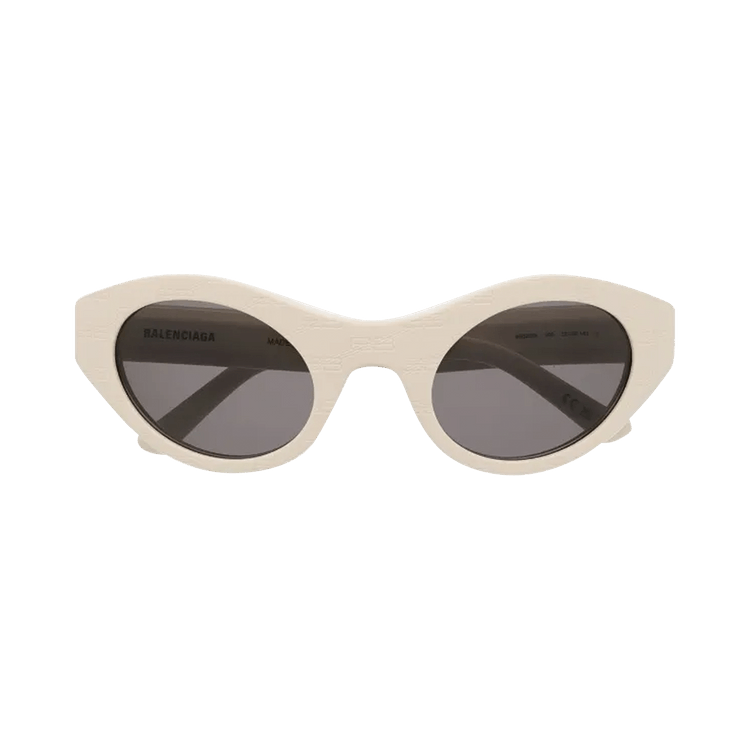 Balenciaga Monogram Cat-Eye Frame Sunglasses — Cream