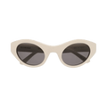 Balenciaga Monogram Cat-Eye Frame Sunglasses — Cream