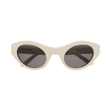 Balenciaga Monogram Cat-Eye Frame Sunglasses — Cream