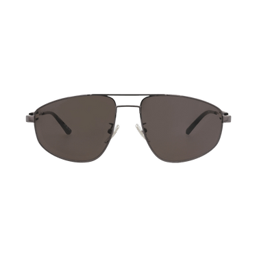 Balenciaga Aviator-Style Metal Sunglasses — Grey