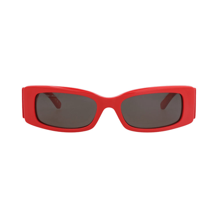 Balenciaga Square-Frame Recycled Acetate Sunglasses — Red