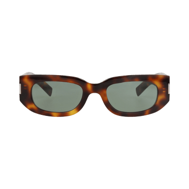 Saint Laurent Round-Frame Recycled Acetate Sunglasses — Brown
