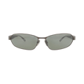 Balenciaga Square-Frame Metal Sunglasses — Silver