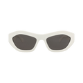Bottega Veneta Round-Frame Recycled Acetate Sunglasses — White