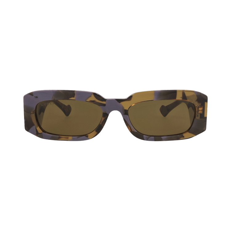 Gucci Square-Frame Recycled Acetate Sunglasses — Brown