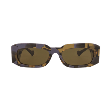 Gucci Square-Frame Recycled Acetate Sunglasses — Brown