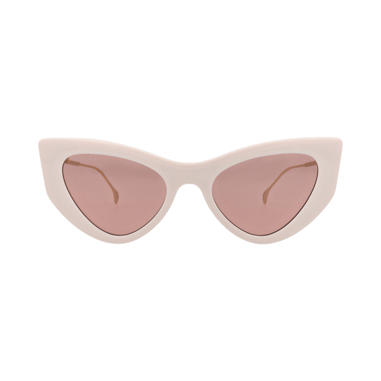 Gucci Cat Eye-Frame Injection Sunglasses — Cream