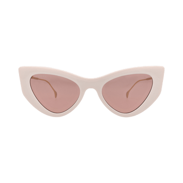 Gucci Cat Eye-Frame Injection Sunglasses — Cream