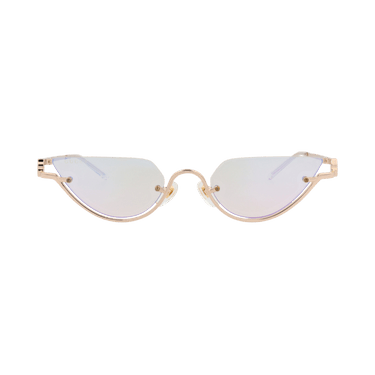 Gucci Cat Eye-Frame Metal Sunglasses — Gold