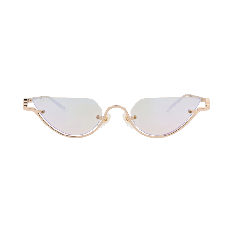 Gucci Cat Eye-Frame Metal Sunglasses — Gold