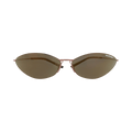 Balenciaga Cat Eye-Frame Titanium Sunglasses — Brown
