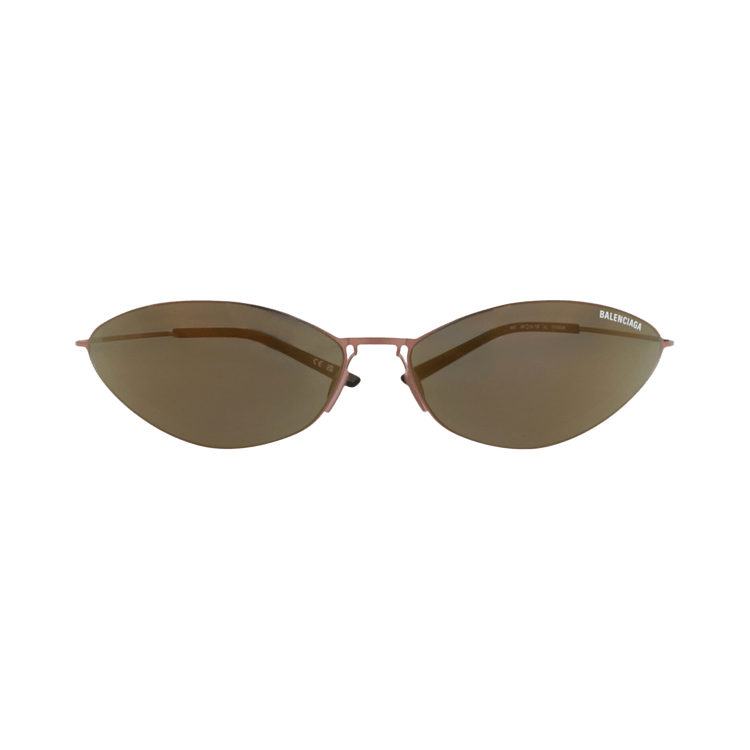 Balenciaga Cat Eye-Frame Titanium Sunglasses — Brown