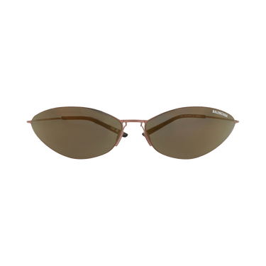 Balenciaga Cat Eye-Frame Titanium Sunglasses — Brown