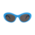 Balenciaga Round-Frame Recycled Acetate Sunglasses — Blue