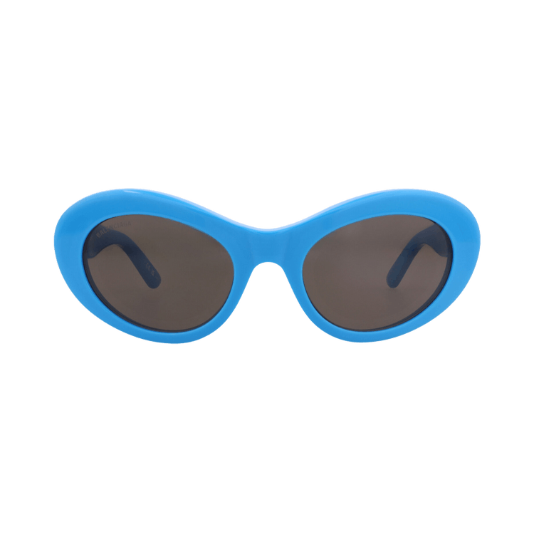 Balenciaga Round-Frame Recycled Acetate Sunglasses — Blue