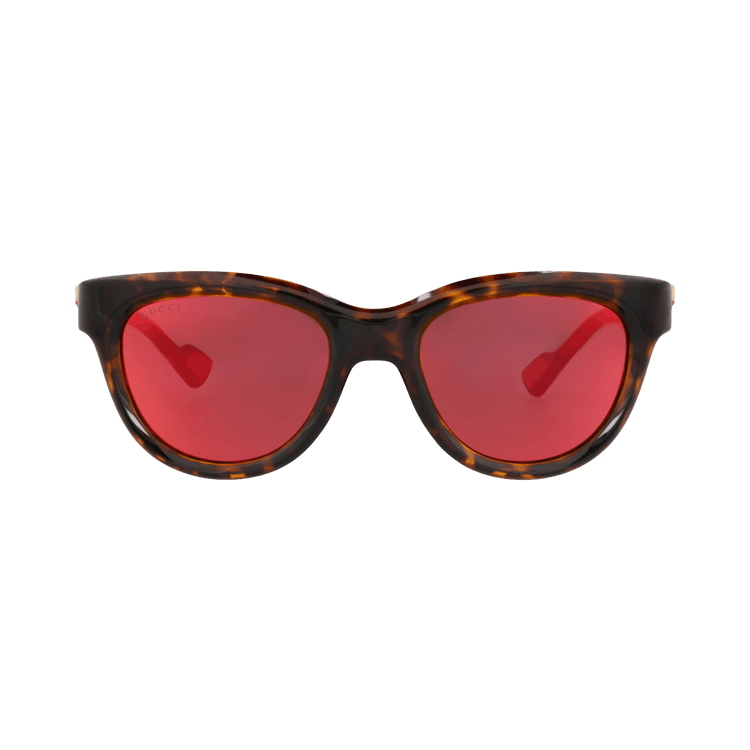 Gucci Round-Frame Injection Sunglasses — Brown