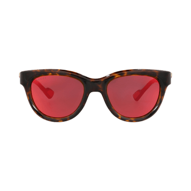 Gucci Round-Frame Injection Sunglasses — Brown