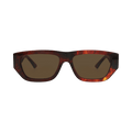 Bottega Veneta Square-Frame Recycled Acetate Sunglasses — Brown