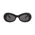 Gucci Round-Frame Recycled Acetate Sunglasses — Black