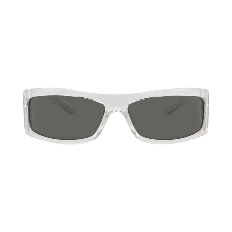 Gucci Shield-Frame Injection Sunglasses — Grey