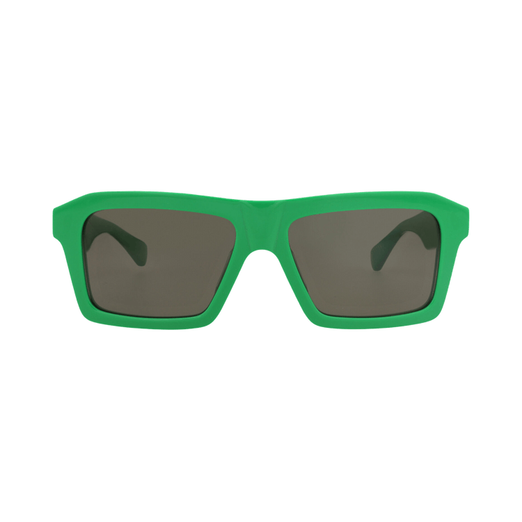 Bottega Veneta Square-Frame Recycled Acetate Sunglasses — Green