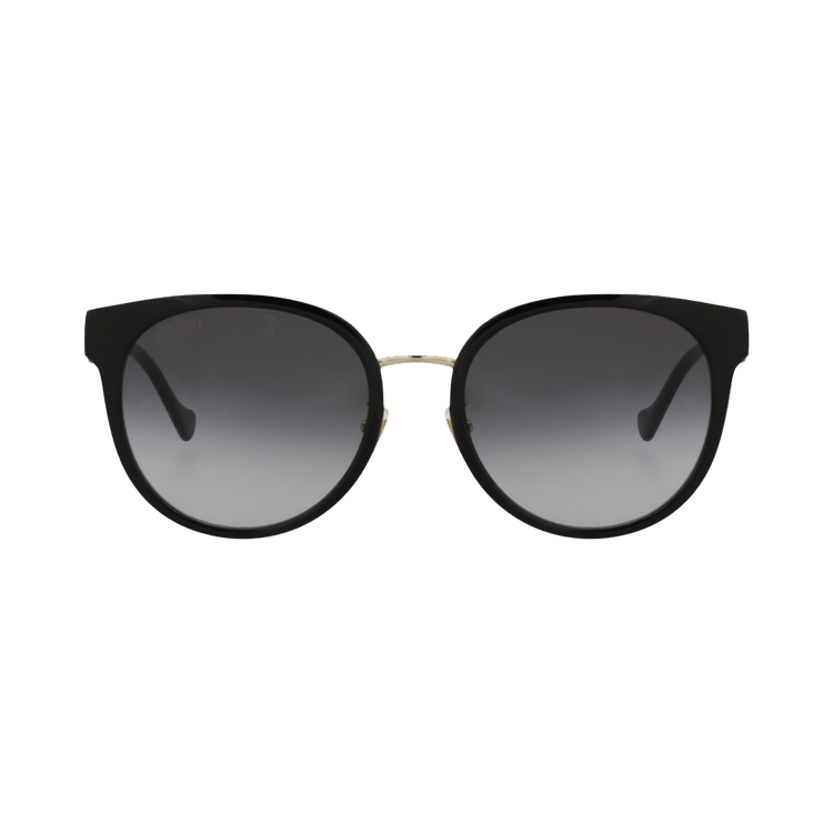 Gucci Round-Frame Injection Sunglasses — Black