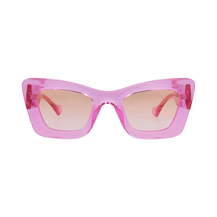 Gucci Cat Eye-Frame Injection Sunglasses — Red