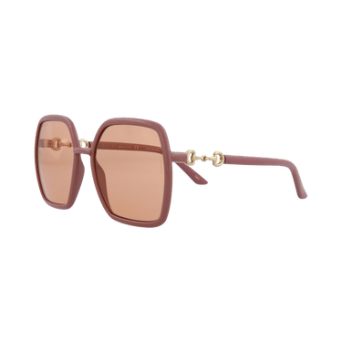 Gucci Square-Frame Injection Sunglasses — Pink