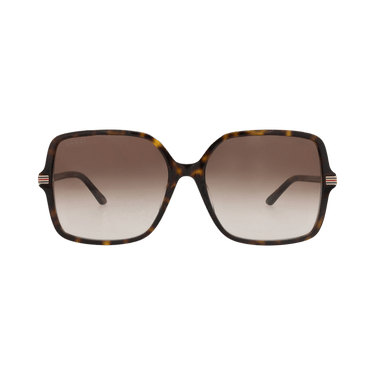 Gucci Square-Frame Recycled Acetate Sunglasses — Brown