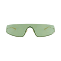 Gucci Shield-Frame Metal Sunglasses — Cream