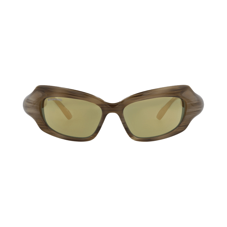 Balenciaga Square-Frame Bio Injection Sunglasses — Brown