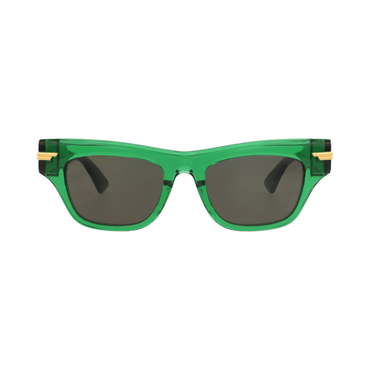 Bottega Veneta Square-Frame Acetate Sunglasses — Green
