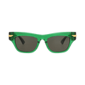 Bottega Veneta Square-Frame Acetate Sunglasses — Green