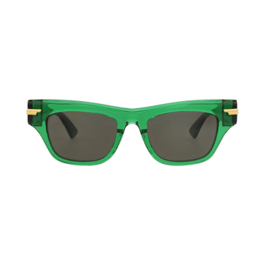 Bottega Veneta Square-Frame Acetate Sunglasses — Green