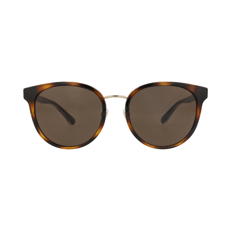 Gucci Round-Frame Acetate Sunglasses — Brown